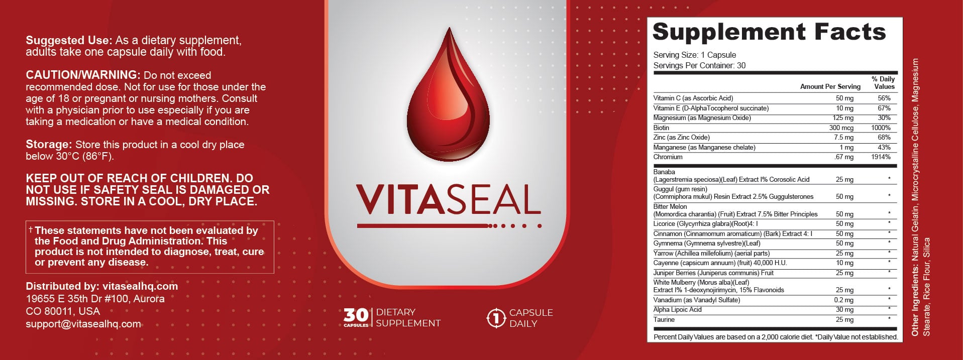 VitaSeal™-Supplement Facts